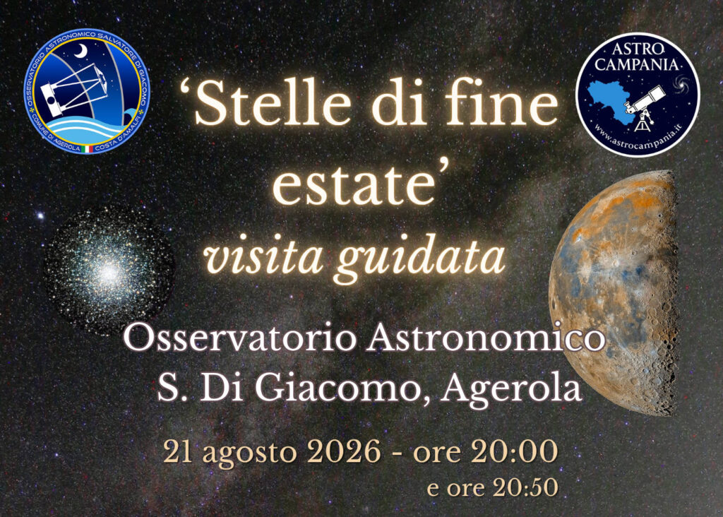 Visita guidata su prenotazione – “Stelle di fine estate”  21 agosto 2026