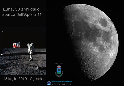 Luna – 50 anni dallo sbarco dell’Apollo 11   –  13/07/2019